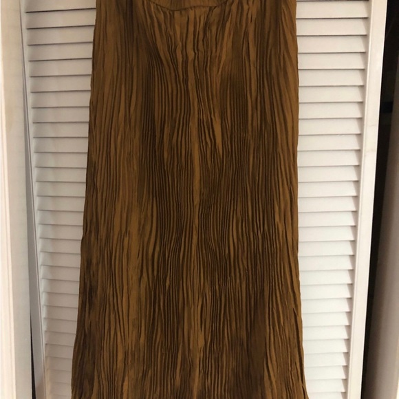 Eileen Fisher Bronze Pleated Midi Skirt Size 1X - Picture 7 of 8